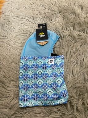 Turtle Fur Kids Light Blue & Blue Patterned Neck Gaiter